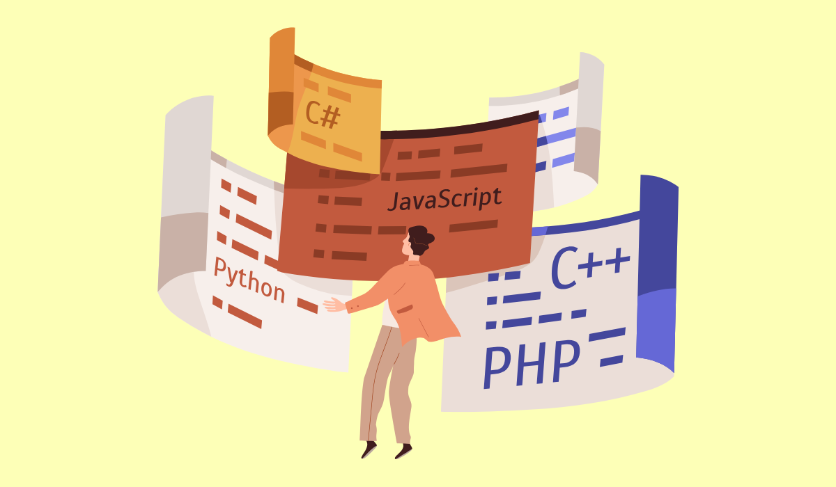 たくさんのプログラミング言語をイメージした画像